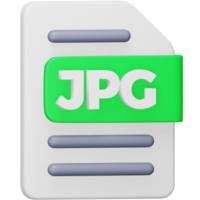 Jpg file format 3d rendering isometric icon. png