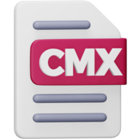 Cmx file format 3d rendering isometric icon. png