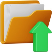 Upload folder 3d rendering isometric icon. png