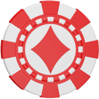 Casino chip diamond 3d rendering isometric icon. png