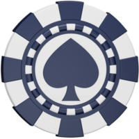 casino chip spade ícone isométrico de renderização 3d. png