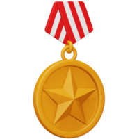 ícone isométrico de renderização 3d de medalha. png