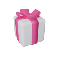 3D gift box. 3d rendering illustration. png