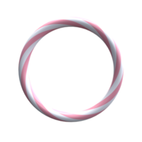 3d candy cane frame. 3d rendering. png