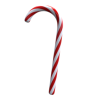 3d candy cane. 3d rendering. png