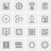 16 Universal Business Icons Vector Creative Icon Illustration to use in web and Mobile Related project