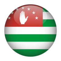 Abkhazia 3D Rounded Flag with no Background png