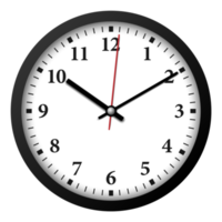 Minimal black wall clock png