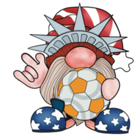 Soccer gnome for sublimation png