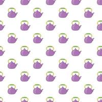 Kettle pattern, cartoon style vector