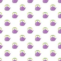 Kettle pattern, cartoon style vector