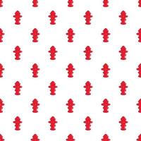 Fire hydrant pattern, cartoon style vector