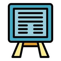 Student job banner icon color outline vector