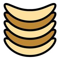 Chips icon color outline vector