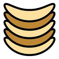 Chips icon color outline vector