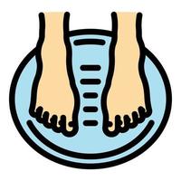 Foot care icon color outline vector