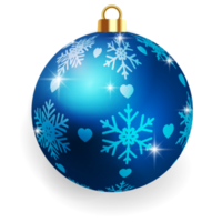 boule de noël bleu métallisé. png