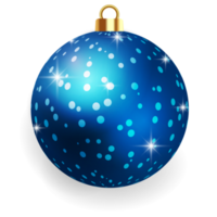 metallische blaue Weihnachtskugel. png