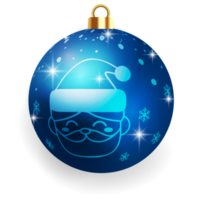 metallico blu Natale sfera. png