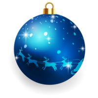 metallico blu Natale sfera. png