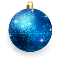 boule de noël bleu métallisé. png