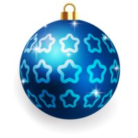 bola de navidad azul metalizado. png