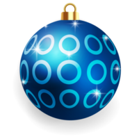 Metallic Blue Christmas Ball. png