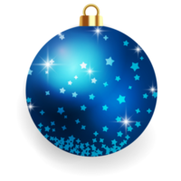 Metallic Blue Christmas Ball. png