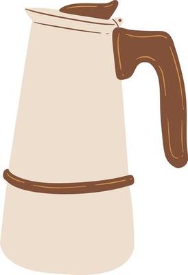 Handy and modern moka pot illustration