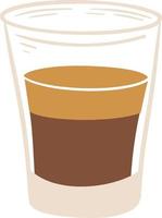 un vaso de ilustración de espresso vector