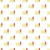 Checkbook pattern, cartoon style vector