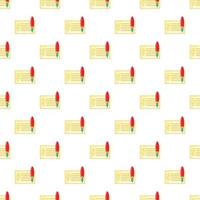 Checkbook pattern, cartoon style vector