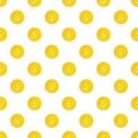 Coin pattern, cartoon style vector