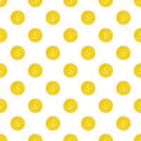 Coin pattern, cartoon style vector