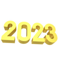 2023 goud aantal voor nieuw jaar concept png