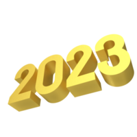Número de ouro 2023 para o conceito de ano novo png