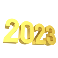 2023 gold number for new year concept png