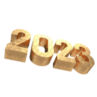 2023 gold number for new year concept png