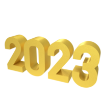 Número de ouro 2023 para o conceito de ano novo png