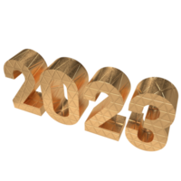 2023 gold number for new year concept png