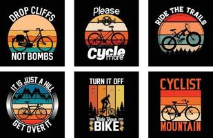 Cycling vector print on demand bundle design
