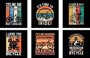Cycling vector print on demand bundle design