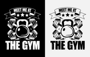 diseño de camiseta de gimnasio, cita motivacional de gimnasio, diseño de camiseta de entrenamiento inspirador vector