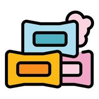 Soap icon color outline vector