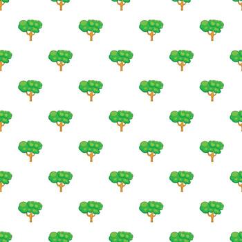 Tree pattern, cartoon style vector