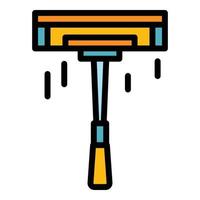 Clean mop tool icon color outline vector