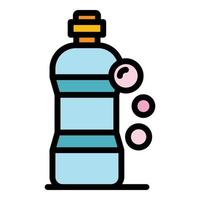 Cleaning solution icon color outline vector