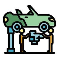 Auto mechanic icon color outline vector