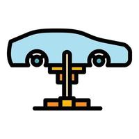 Road lift car icon color outline vector