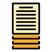 Documents scenario icon color outline vector